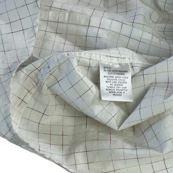 Roper Shirt Women Size 1X White Long Sleeve Faceted Snaps Color Checks Western - Picture 9 of 12